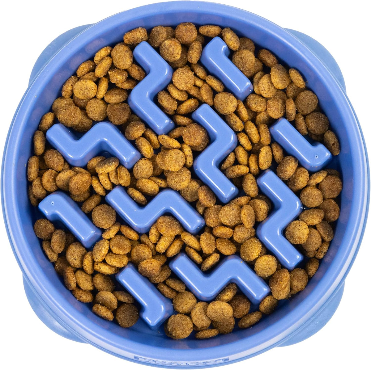 Outward Hound Fun Feeder Slo Bowl – Medium 2‑Cup Capacity, Slow Feeding, Small to Medium Dogs & Cats, Non-Slip, Turquoise, Drop Pattern | Slows Fast Eaters, Can Aid Digestion, Holds 2 Cups Dry or Wet Food, Non-Slip, Easy Clean, No BPA, Small to Medium Dog