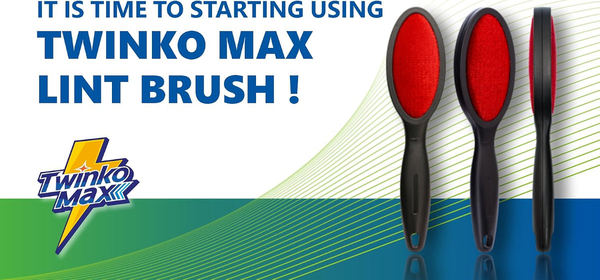 Twinko Max Lint Brush for Pet Hair, Reusable Lint Remover for Clothes