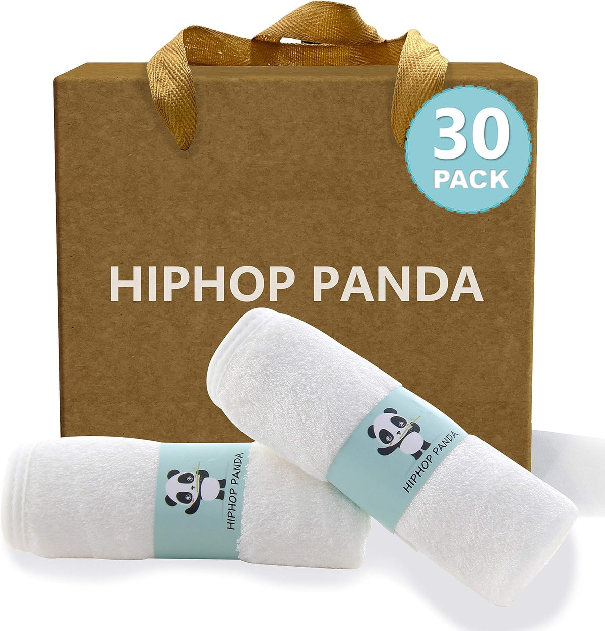 HIPHOP PANDA Ultra Soft Baby Washcloths, 2-Layer Absorbent Wash Cloths