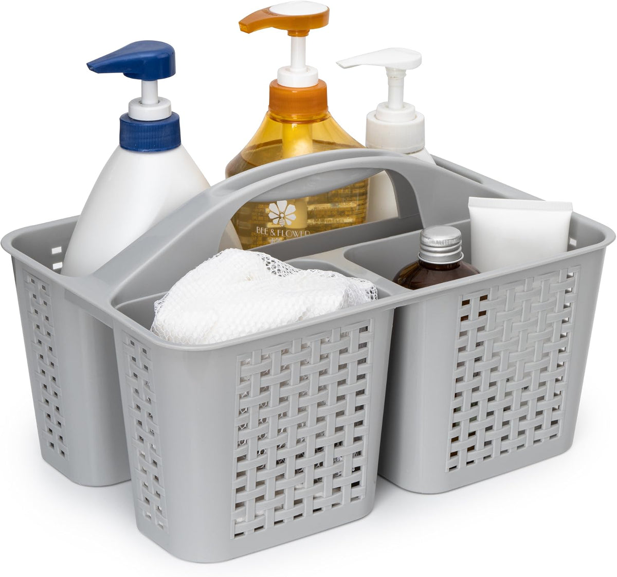 Tiawudi Portable Shower Caddy, Caddy Organizer with Handle, Plastic Shower Basket Hold Soap, Shampoo, Hair Supplies and Beauty Products, Cleaning Supplies Organizer for Home, Dorm, Shelf and Cabinet