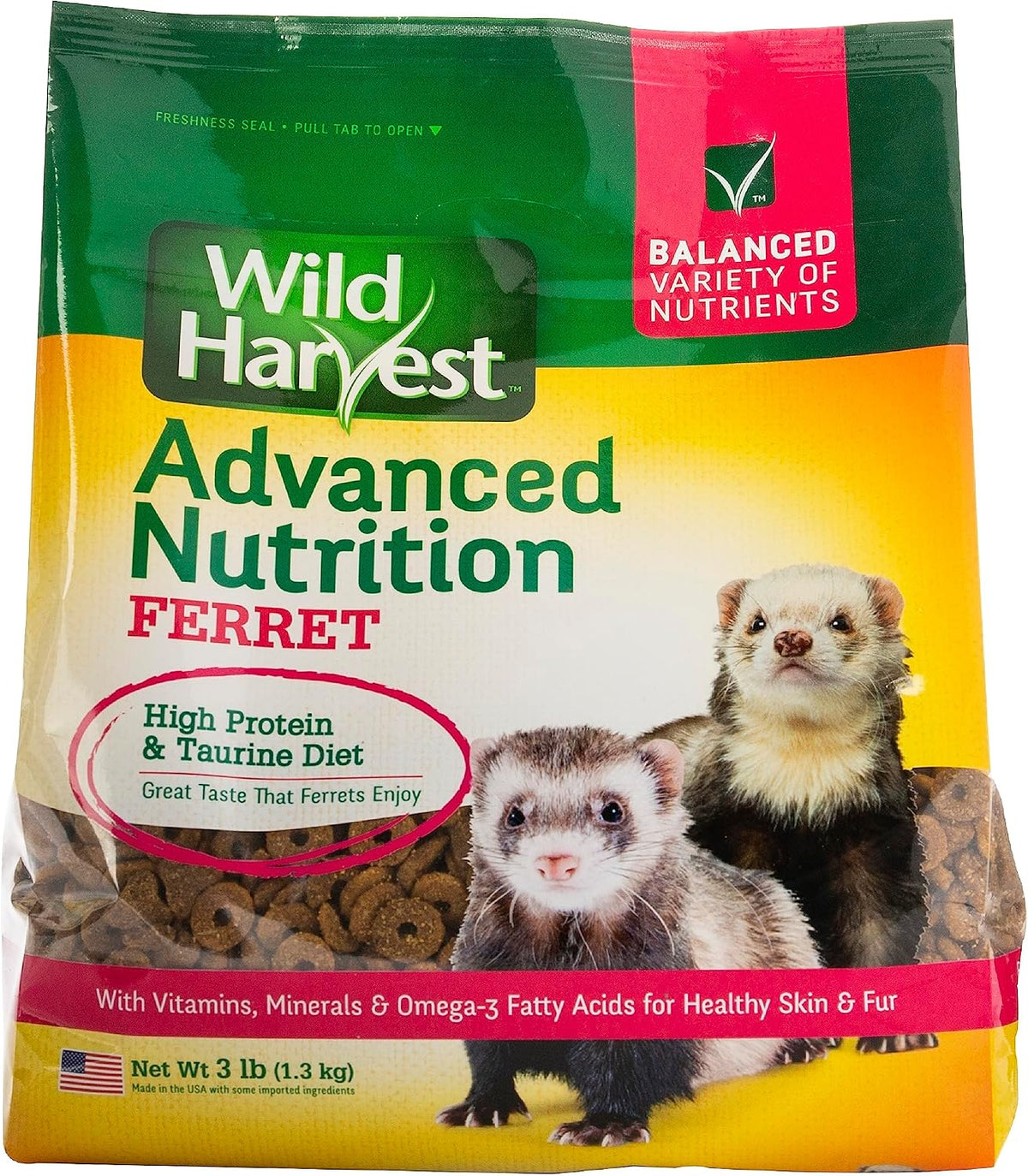 Wild Harvest Advanced Nutrition Ferret, High Protein And Taurine Diet, 3 Pounds