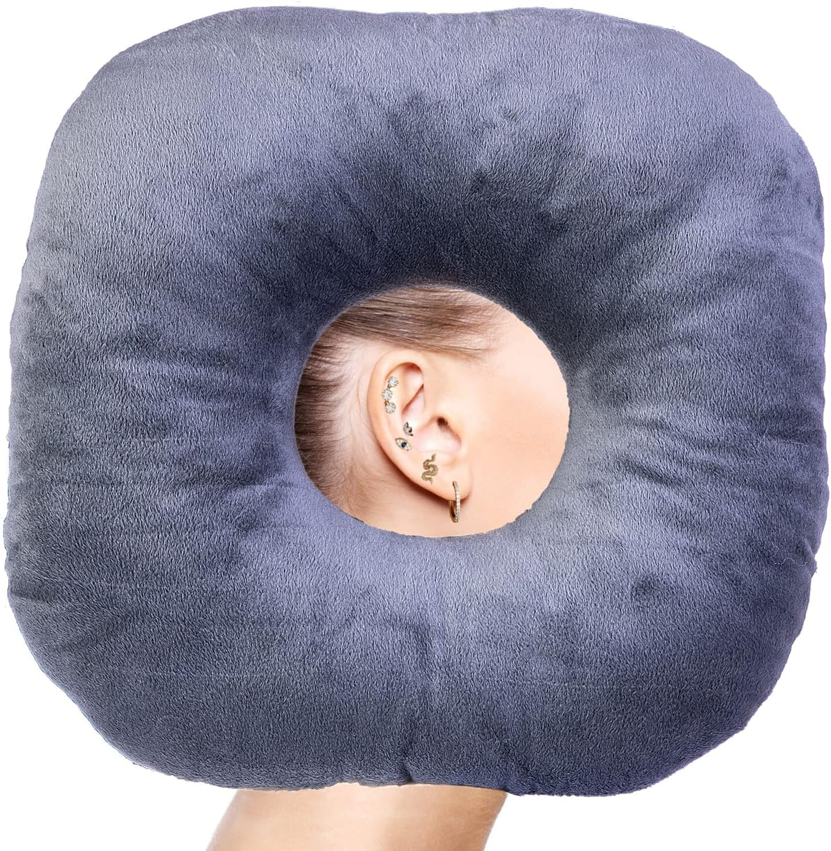 Ear Piercing Pillow for Side Sleepers with Ear Hole