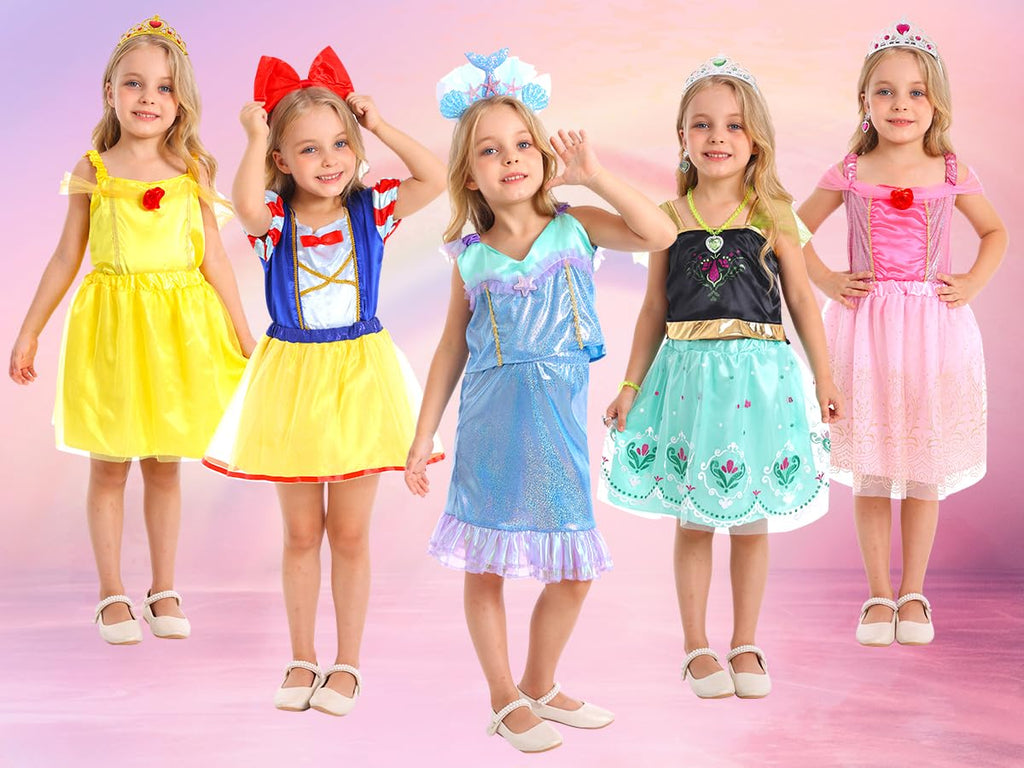 HAMSILY Princess Dress Up Clothes for Little Girls 3 4 5 6 Year Old