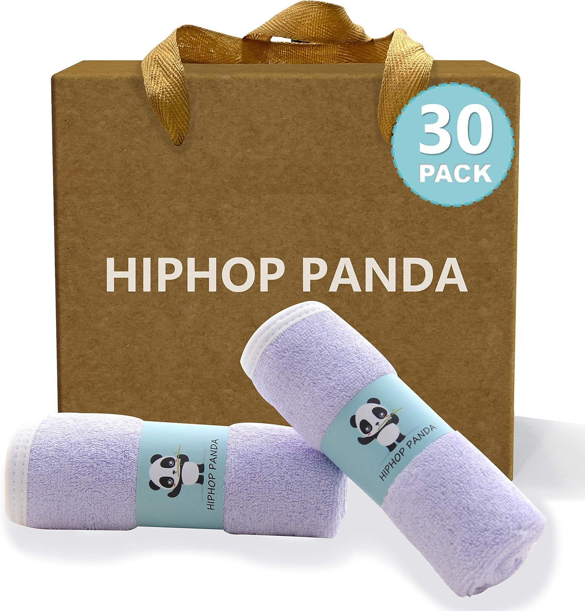 HIPHOP PANDA Ultra Soft Baby Washcloths, 2-Layer Absorbent Wash Cloths