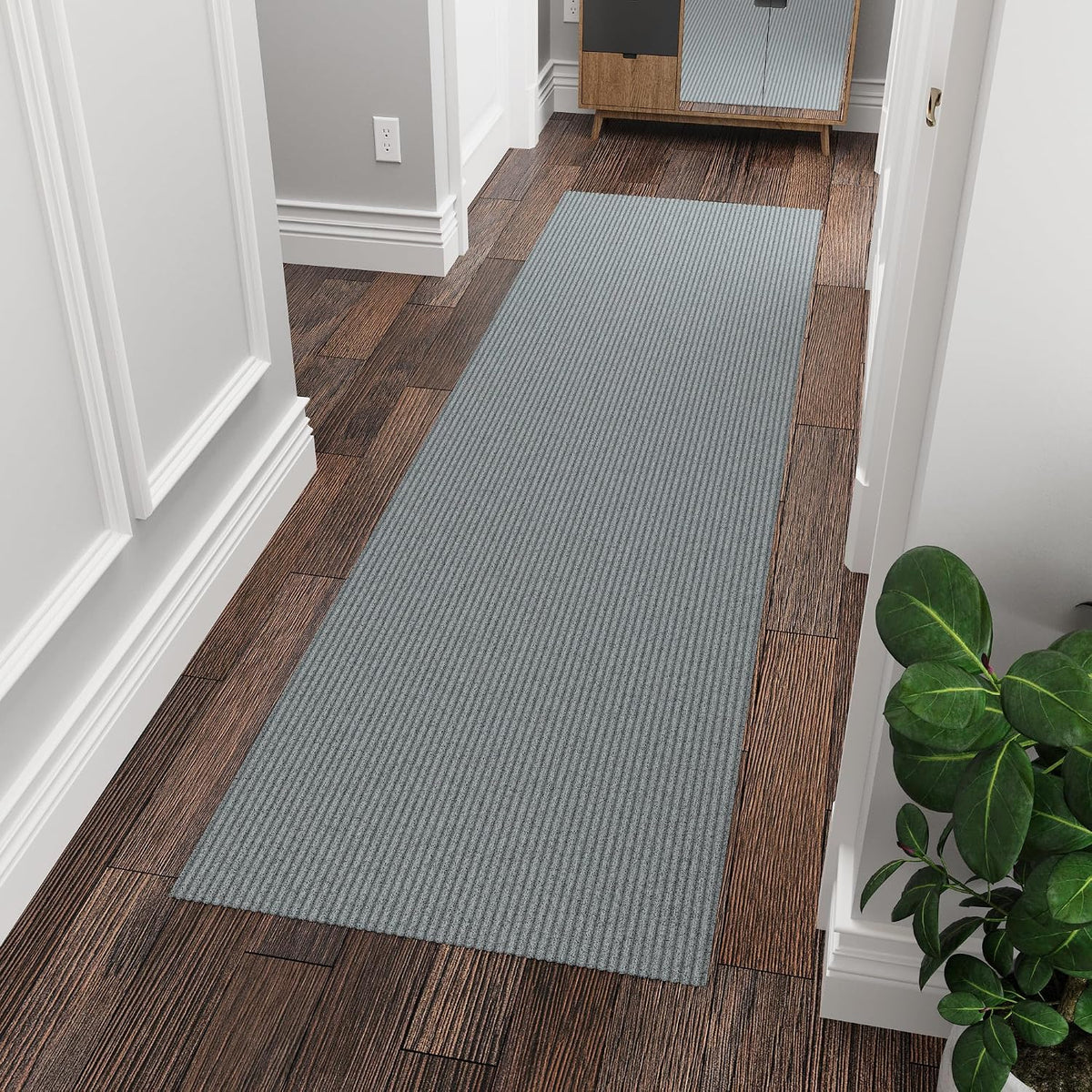 Ottomanson Waterproof Runner Rug 2’x6, Non Slip Indoor Outdoor Door Mat