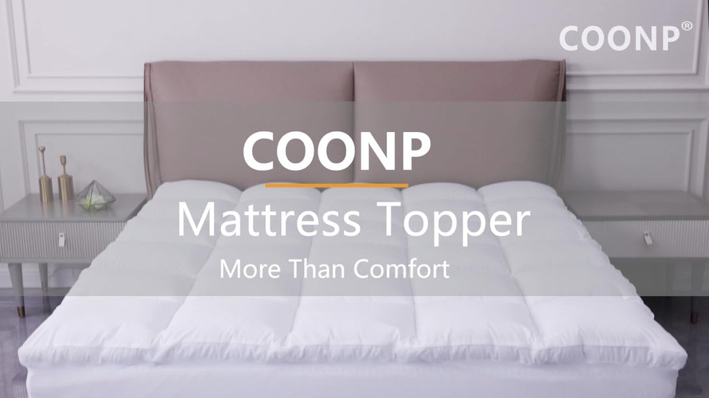 COONP Queen Mattress Topper, Cotton Extra Thick Pillow Top Mattress Pad