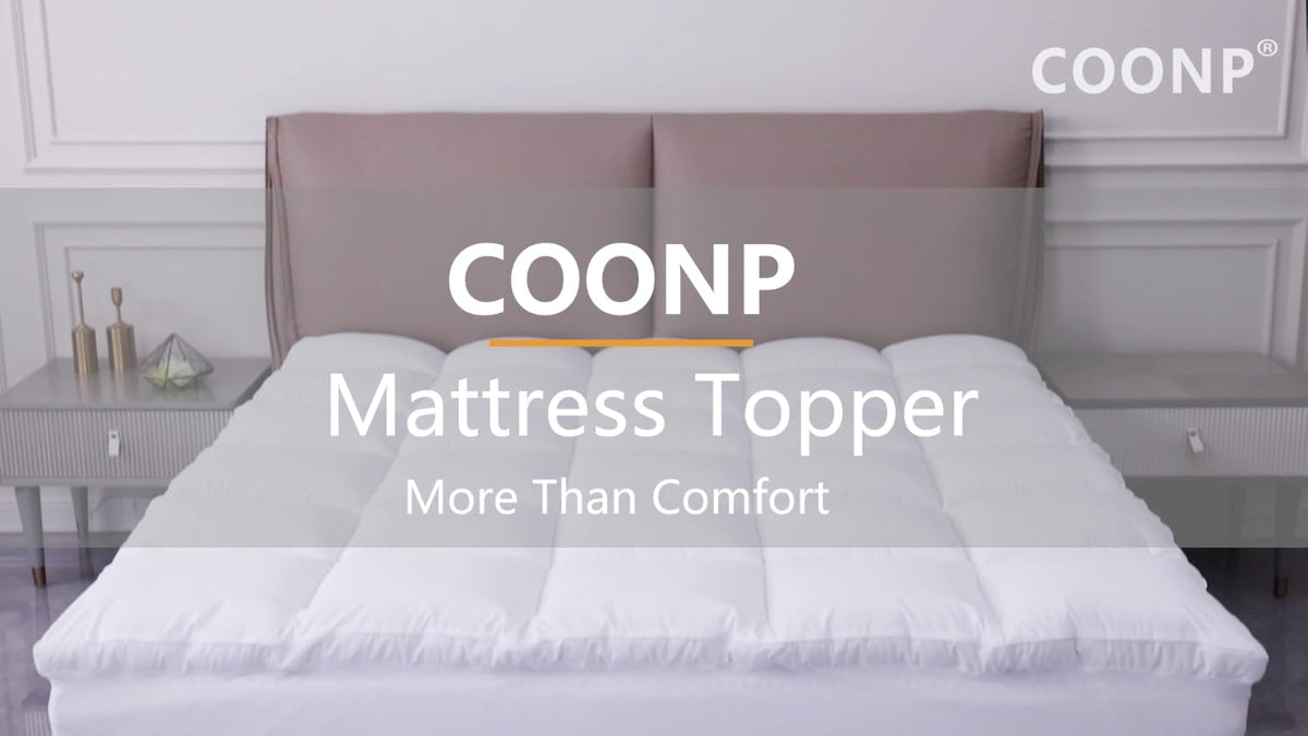 COONP Queen Mattress Topper, Cotton Extra Thick Pillow Top Mattress Pad