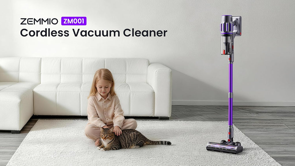 90Mins Cordless Vacuum Cleaner,Upgraded 650W 55KPA Cordless Stick Vacuum with Smart Display,1.8L Cup,V-Shaped Anti-Tangle Brush,Wall Mount Charging,Self-Standing Vacuum Cleaners for Home,Floor,Carpet