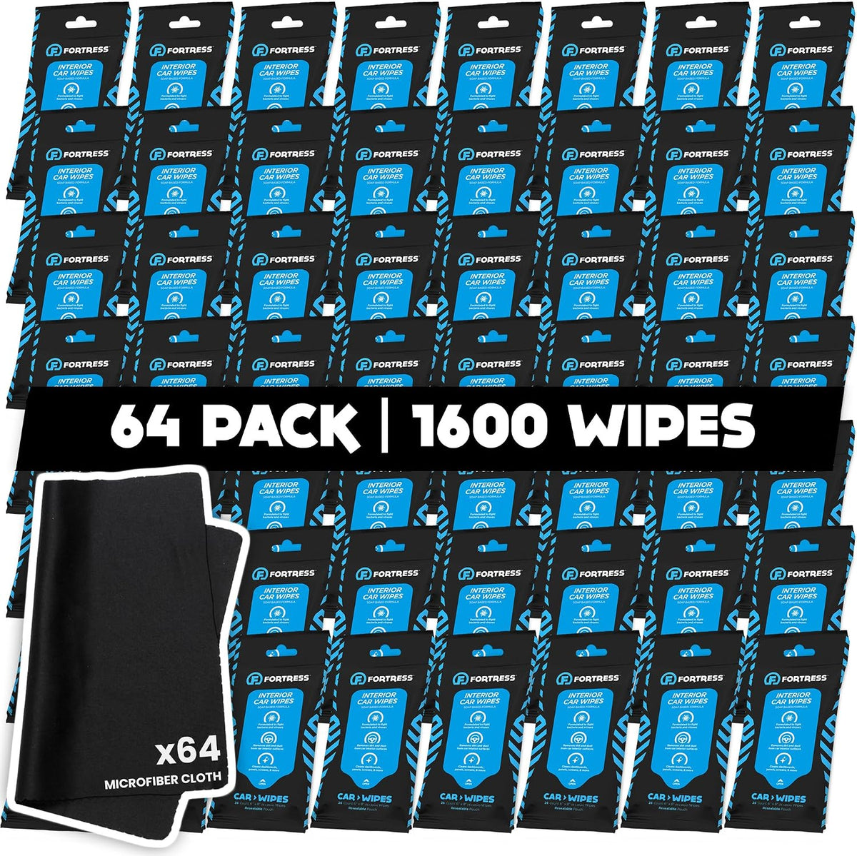 Fortress Car Interior Cleaner Wipes (25 ct.) Travel Size