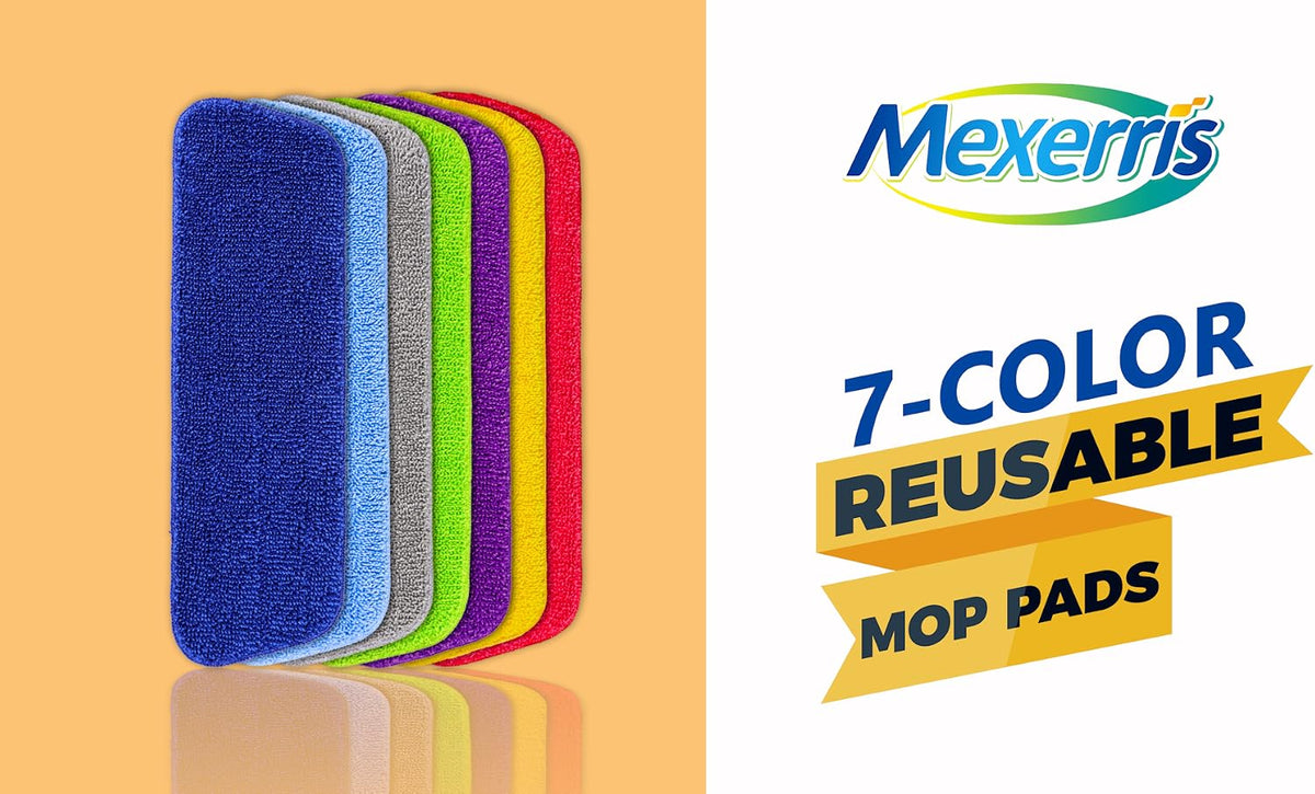 Washable Microfiber Mop Pads for Swiffer PowerMop: Wet Mop Refills 7 Pack
