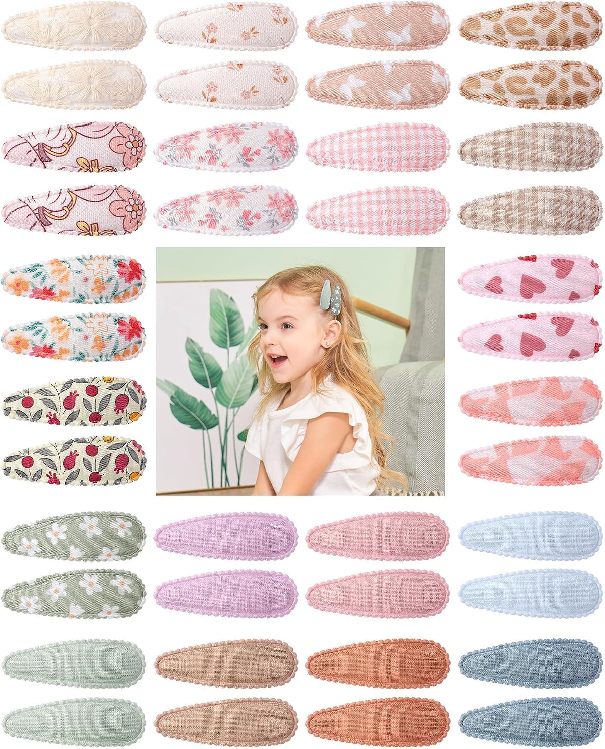 doboi 40Pcs Toddler Hair Clips Hair Barrettes Baby Girls Hair Bows Clips
