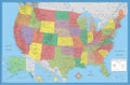 24x36 United States, USA Classic Elite Wall Map Mural Poster (Paper Folded)
