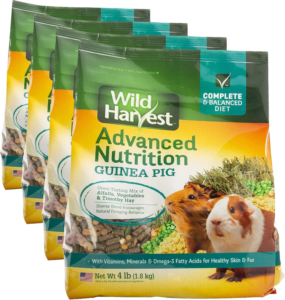 Wild Harvest Advanced Nutrition Guinea Pig, Complete And Balanced Diet, 8 Pounds