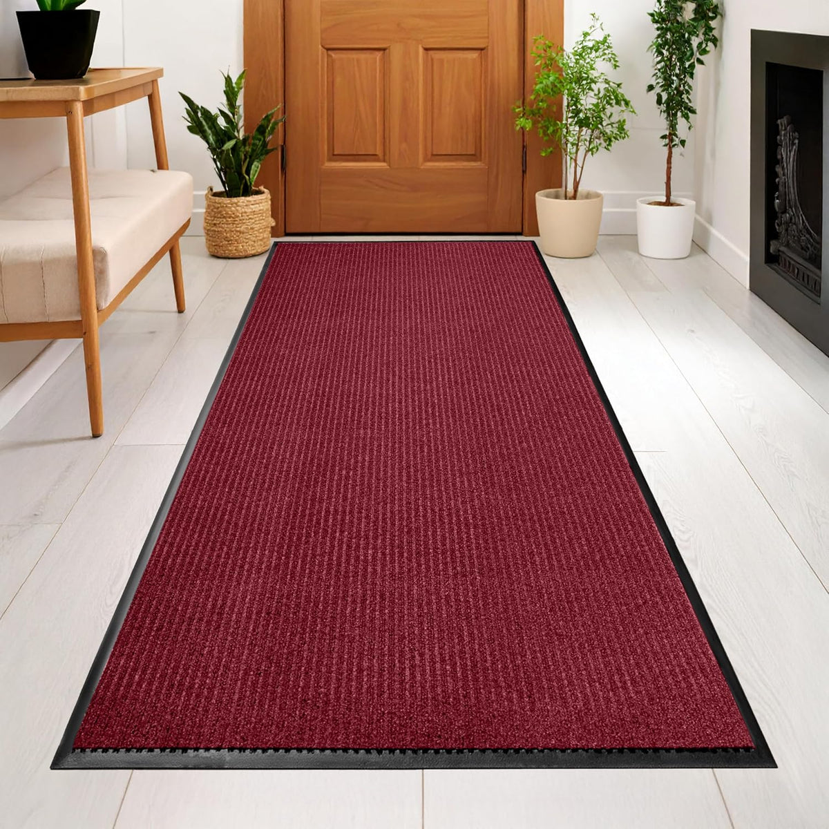 Commercial Floor Mat, Heavy Duty Indoor Outdoor Door Mat, 3x5 Feet Grey, Waterproof Entrance Mat, Non-Slip Backing Rug for Office, Store, Warehouse, Hallway, Garage & Entryway
