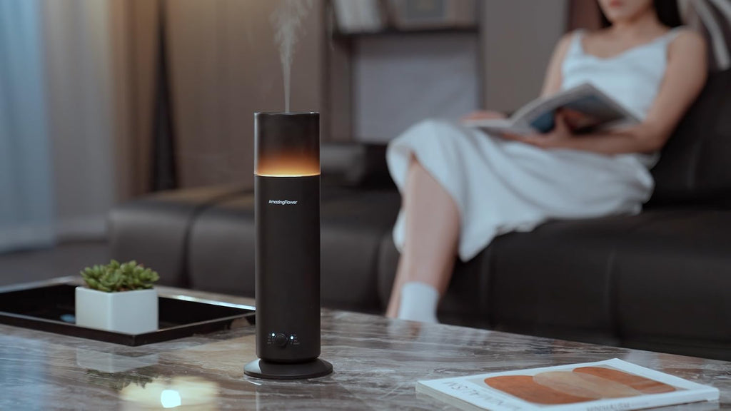 Waterless Essential Oil Diffuser with App Control for Home, Black