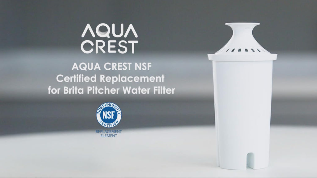 AQUA CREST Filter Replacement for Brita® Water Pitcher & Dispenser, 6 Pack