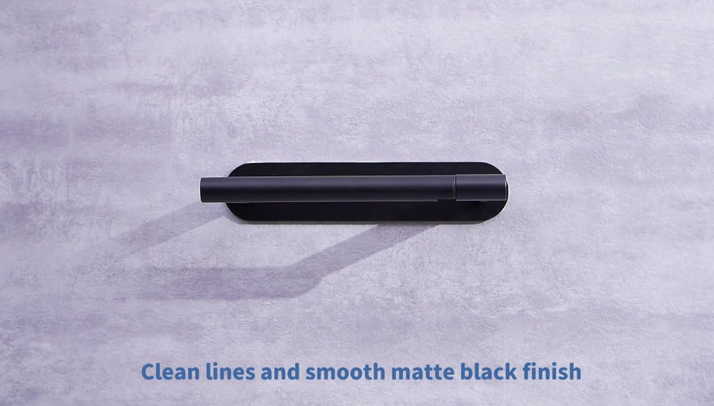 SetSail Toilet Paper Holder Adhesive or Screw-in Matte Black