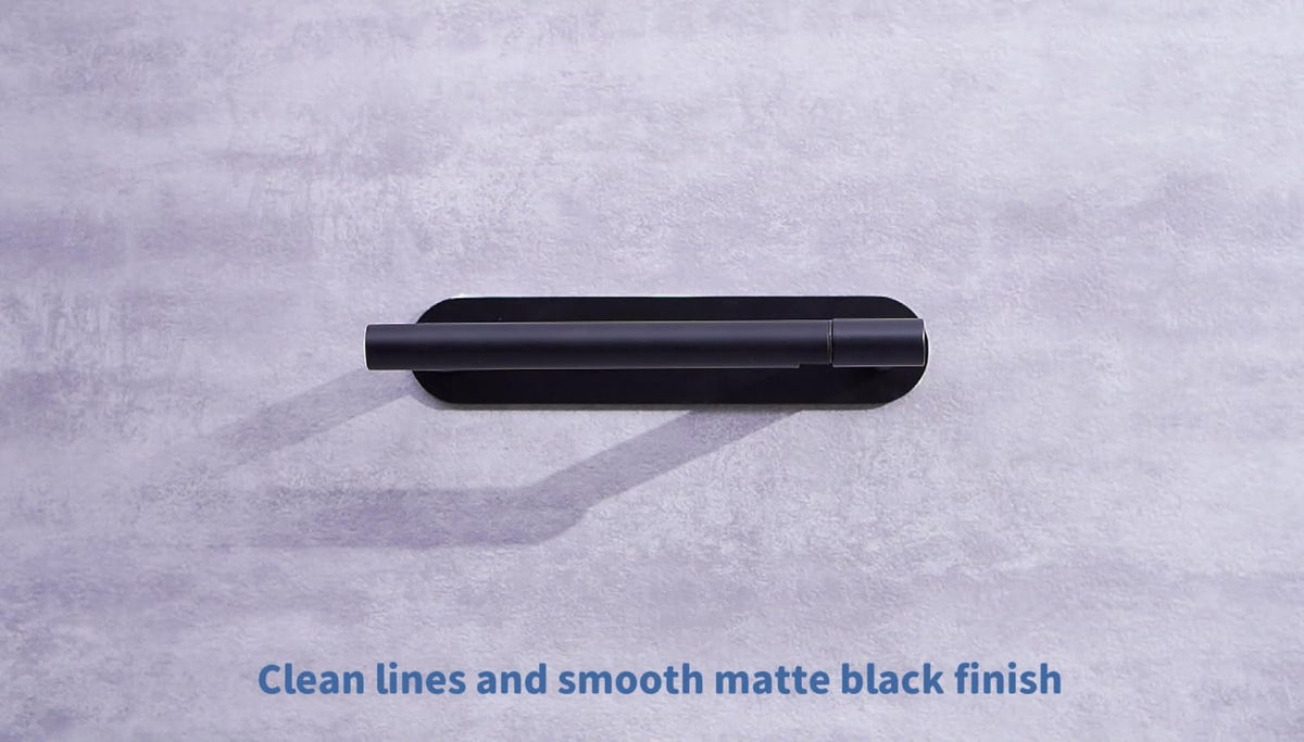 SetSail Toilet Paper Holder Adhesive or Screw-in Matte Black