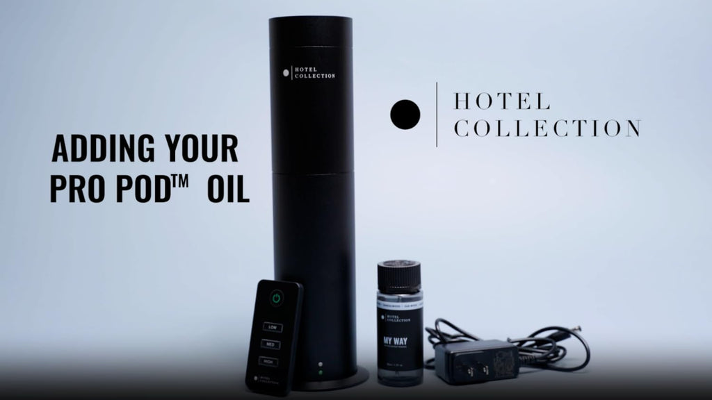 Hotel Collection-Studio Pro Essential Oil Diffuser-600 sq ft Coverage - Portable with Remote-Cold-Air Diffusion Technology-Air Freshener-Black-Works Exclusively with Pro Pod Bottles