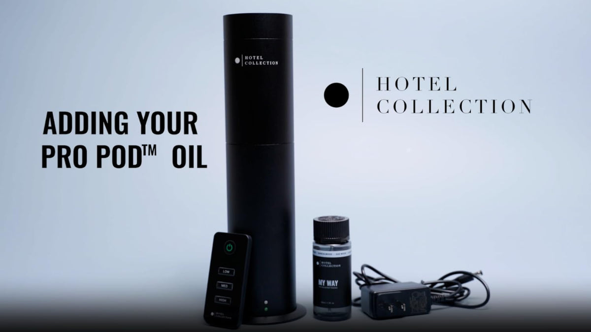 Hotel Collection-Studio Pro Essential Oil Diffuser-600 sq ft Coverage - Portable with Remote-Cold-Air Diffusion Technology-Air Freshener-Black-Works Exclusively with Pro Pod Bottles