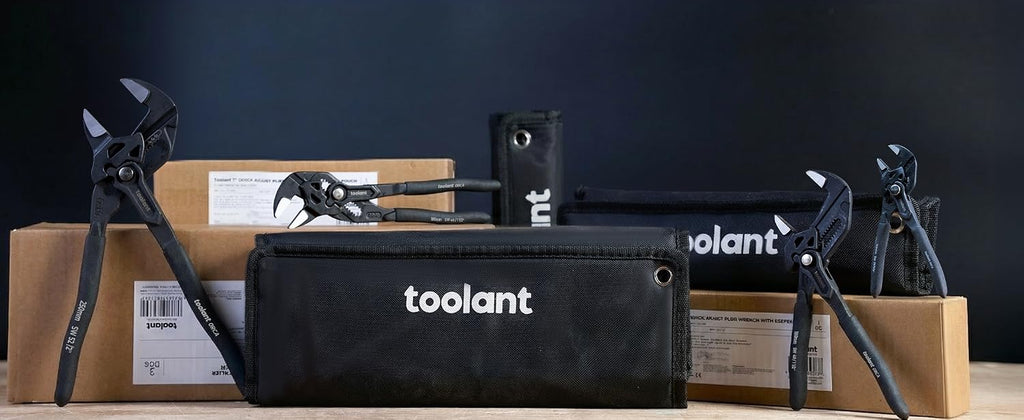 toolant 7-Inch Pliers Wrench, CR-V Steel, Smooth Parallel Jaws, 10:1