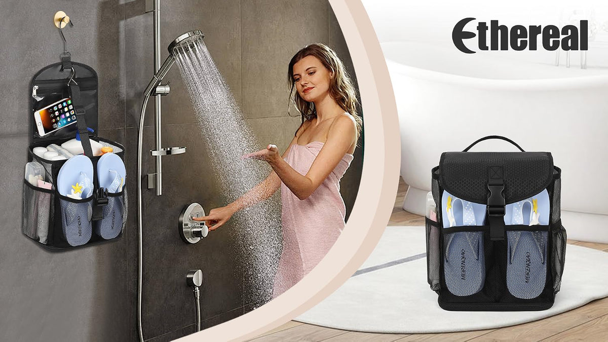 Mesh Shower Caddy Portable Shower Bag for College Dorm Room Essentials